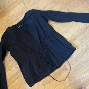 Black Cotton Poplin size 1 Manuelle Guibal long sleeve shirt
